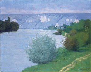 塞纳河（Les Andelys）附近的塞纳河（Seine），1916年 作者 费利克斯·爱德华·瓦洛顿
