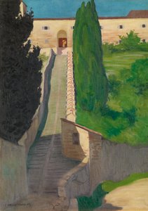 佩鲁贾圣马可修道院的台阶，1913年 作者 费利克斯·爱德华·瓦洛顿