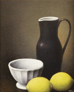 碗和柠檬，约1930年（布面油画）