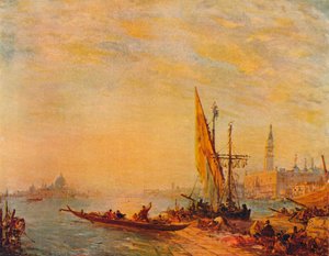威尼斯大运河入口，大约1875年 作者 费利克斯·齐姆