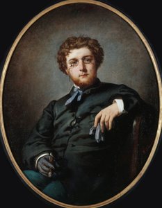 作曲家乔治-比才1838-1875年的肖像，约1865年。 作者 菲利克斯·亨利·贾科莫蒂