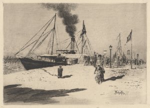 特鲁维尔码头 (Embarcadere à Trouville) 作者 菲利克斯·希拉勒·布霍特