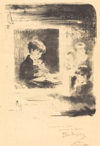 Enfant Dessinant儿童画，1894年。 作者 菲利克斯·希拉勒·布霍特