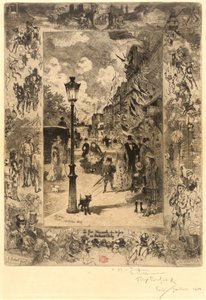 La Fête nationale au Boulevard Clichy 克利希大道上的国民假日，1878年。 作者 菲利克斯·希拉勒·布霍特