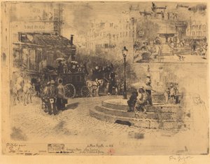 1878 年的皮嘉尔广场（Place Pigalle）（1878 年的皮嘉尔广场 作者 菲利克斯·希拉勒·布霍特