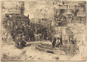 La Place Pigalle en 1878 Pigalle in 1878, 1878. 作者 菲利克斯·希拉勒·布霍特