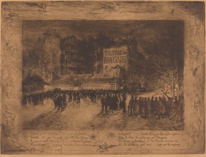 La Place des Martyrs et La Taverne du Bagne 《烈士广场和监狱》，1885年。 作者 菲利克斯·希拉勒·布霍特
