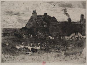 小茅草屋，1878年。 作者 菲利克斯·希拉勒·布霍特