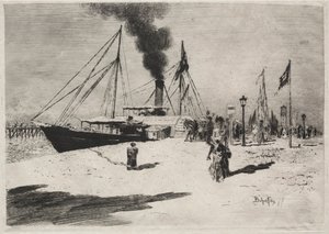 特劳维尔码头，1877年。 作者 菲利克斯·希拉勒·布霍特