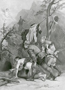 暴风雨第四幕第一场（雕刻） 作者 Felix Octavius Carr (after) Darley