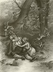 仲夏夜之梦。第四幕，第一幕（凹版印刷） 作者 费利克斯·奥克塔维斯·卡尔·达利