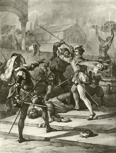 罗密欧与朱丽叶。 Act I-Scene I（凹版印刷）