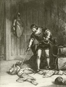 亨利六世的第三部分。 Act V-Scene VI（凹版印刷） 作者 费利克斯·奥克塔维斯·卡尔·达利