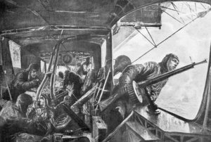 第一次世界大战，1917年，德国齐柏林飞艇的机队上。