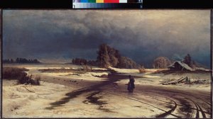 Degel (Thaw) - Peinture de Fyodor Vasilyev (Feodor Alexandrovich, Fiodor Alexandrovitch Vassiliev (1850-1873)), huile sur toile