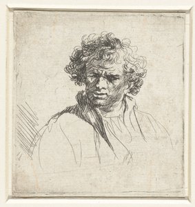 面容憔悴的男子半身像 作者 伦勃朗·范·莱恩 (Rembrandt van Rijn)