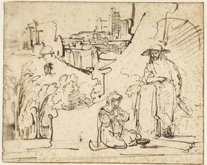 基督以园丁的形象出现在抹大拉的马利亚面前（Noli me tangere） 作者 费迪南德·波尔
