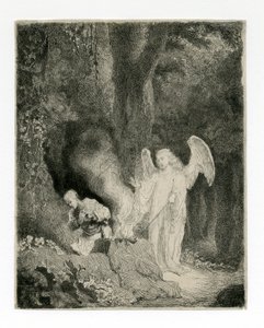 基甸的牺牲（士师记 6:21） 作者 费迪南德·波尔