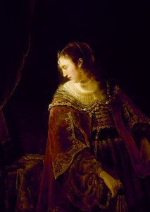 梳妆台上的女人，约 1645 年（布面油画） 作者 费迪南德·波尔