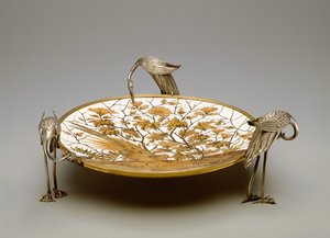 Coupe，c.1878（镀银黄铜，象牙镶嵌，铜合金和木材）