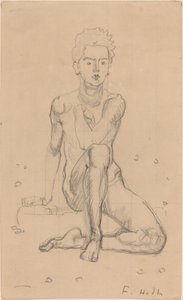 赫克托的裸体姿势 作者 费迪南德·霍德勒