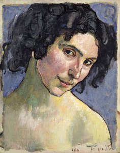 模特儿朱莉娅-莱昂纳迪的肖像，1910年。 作者 费迪南德·霍德勒