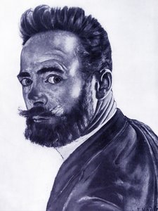 自画像，1891年 作者 费迪南德·霍德勒