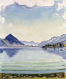 图恩湖在莱辛根，1909年 作者 费迪南德·霍德勒