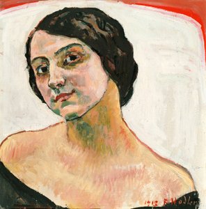 棕色头发的女人，1913年 作者 费迪南德·霍德勒