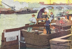 塞纳河畔，《童年的想象》，约 1900 年（版画）