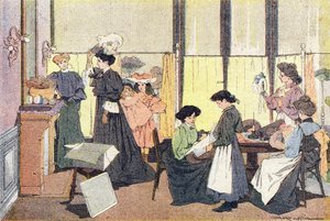 现代主义者，《Imagier de l’enfance》，约 1900 年（版画）