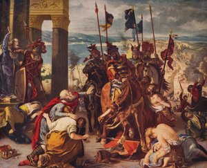 十字军进入君士坦丁堡，1840年，c1915年 作者 Ferdinand Victor Eugene Delacroix