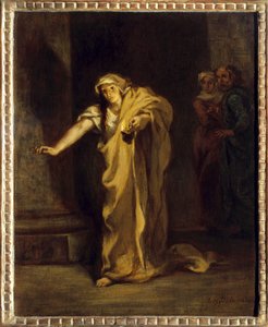 Lady Macbeth sleepwalking Illustration of the work of the same name by William Shakespeare (1564-1616). Painting by Eugene Delacroix (1798-1863) 1850 Sun. 0.40 x 0.32 m Fredericton. Beaverbrook Art Gallery 作者 费迪南德·维克多·尤金·德拉克罗瓦