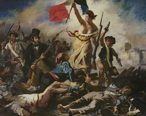 Liberty Leading the People, 28 July 1830, c.1830-31 (oil on canvas) (for detail see 95120) 作者 费迪南德·维克多·尤金·德拉克罗瓦