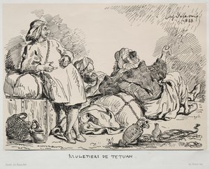得团的穆勒特人，1833年。 作者 费迪南德·维克多·尤金·德拉克罗瓦