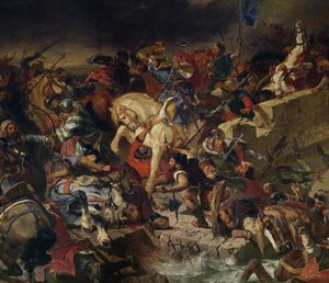 泰勒堡战役，1242年7月21日 作者 Ferdinand Victor Eugene Delacroix