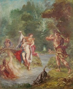 夏季的四季：戴安娜和Actaeon，1862年 作者 费迪南德·维克多·尤金·德拉克罗瓦