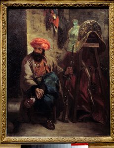 Eugene Delacroix (1798-1863) 1825 年创作的土耳其马鞍画。 0,41x0,33 米。 作者 费迪南德·维克多·尤金·德拉克罗瓦