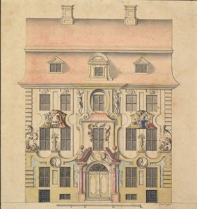 建筑设计的外墙，1739-69。 作者 费伦茨·斯佩思