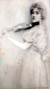 小提琴家 作者 费尔南德·科诺普夫