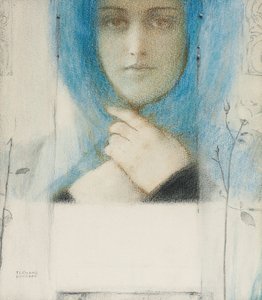 铁线莲，约1914年 作者 费尔南德·科诺普夫