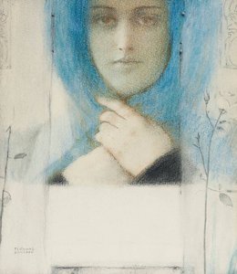 铁线莲c。 1914年。 作者 费尔南德·科诺普夫