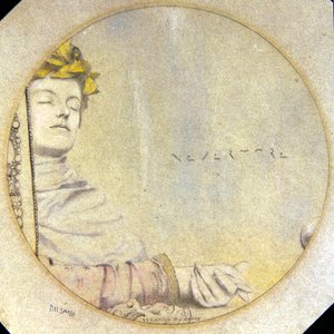 Nevermore (纸上铅笔和彩色粉笔) 作者 费尔南德·科诺普夫