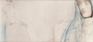 研究秘密，c.1902 作者 费尔南德·科诺普夫