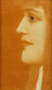 1910年的《研究侧面的女人》 作者 费尔南德·科诺普夫