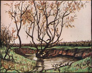 小溪》，约1919年 作者 费尔南·斯库弗莱尔