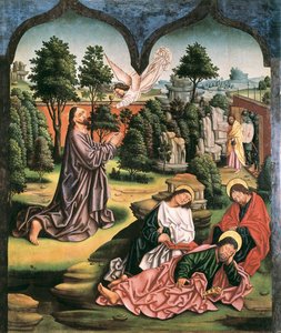 Prayer in the Garden of Olives, painting by Fernando Gallego