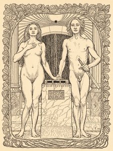 Am Traualtar》，图版 6，选自作品集《Lebenszeichen》，1908 年由 Fritz Heyder Verlag 在柏林出版。
