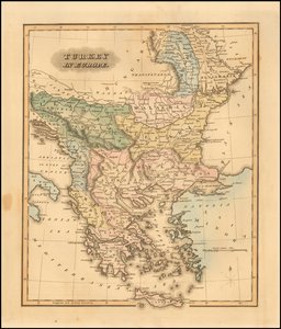 小菲尔丁-卢卡斯绘制的 1823 年欧洲土耳其地图 作者 小菲尔丁·卢卡斯