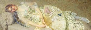 躺在沙发上的年轻女子 作者 菲拉德佛·西米（Filadelfo Simi）